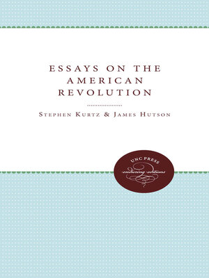 cover image of Essays on the American Revolution